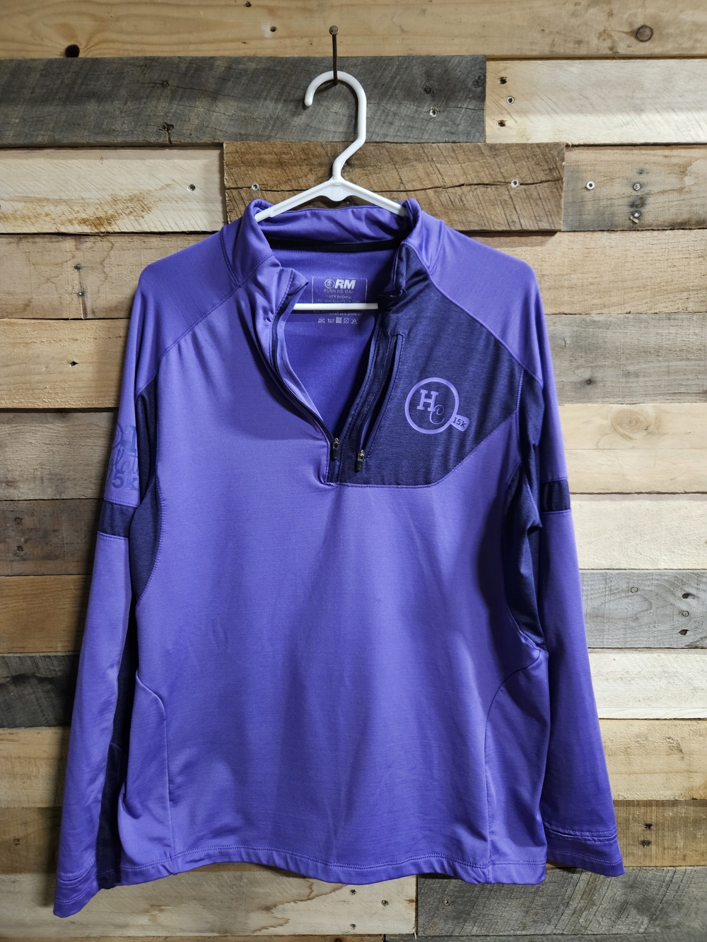 Running Man Purple Women's Athletic Quarter-Zip Pullover